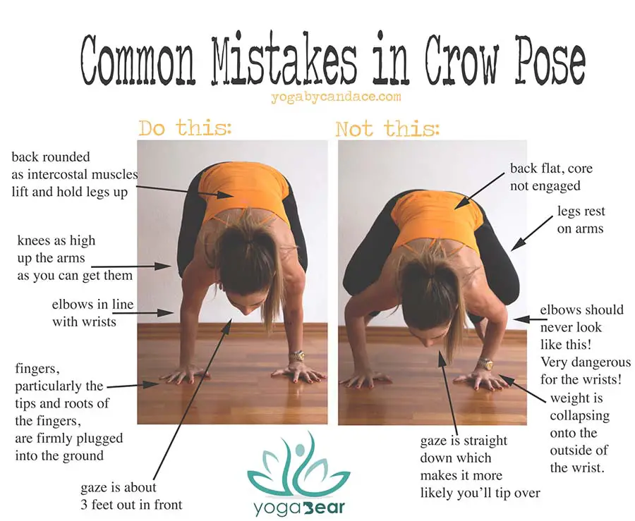 crow pose common mistakes 